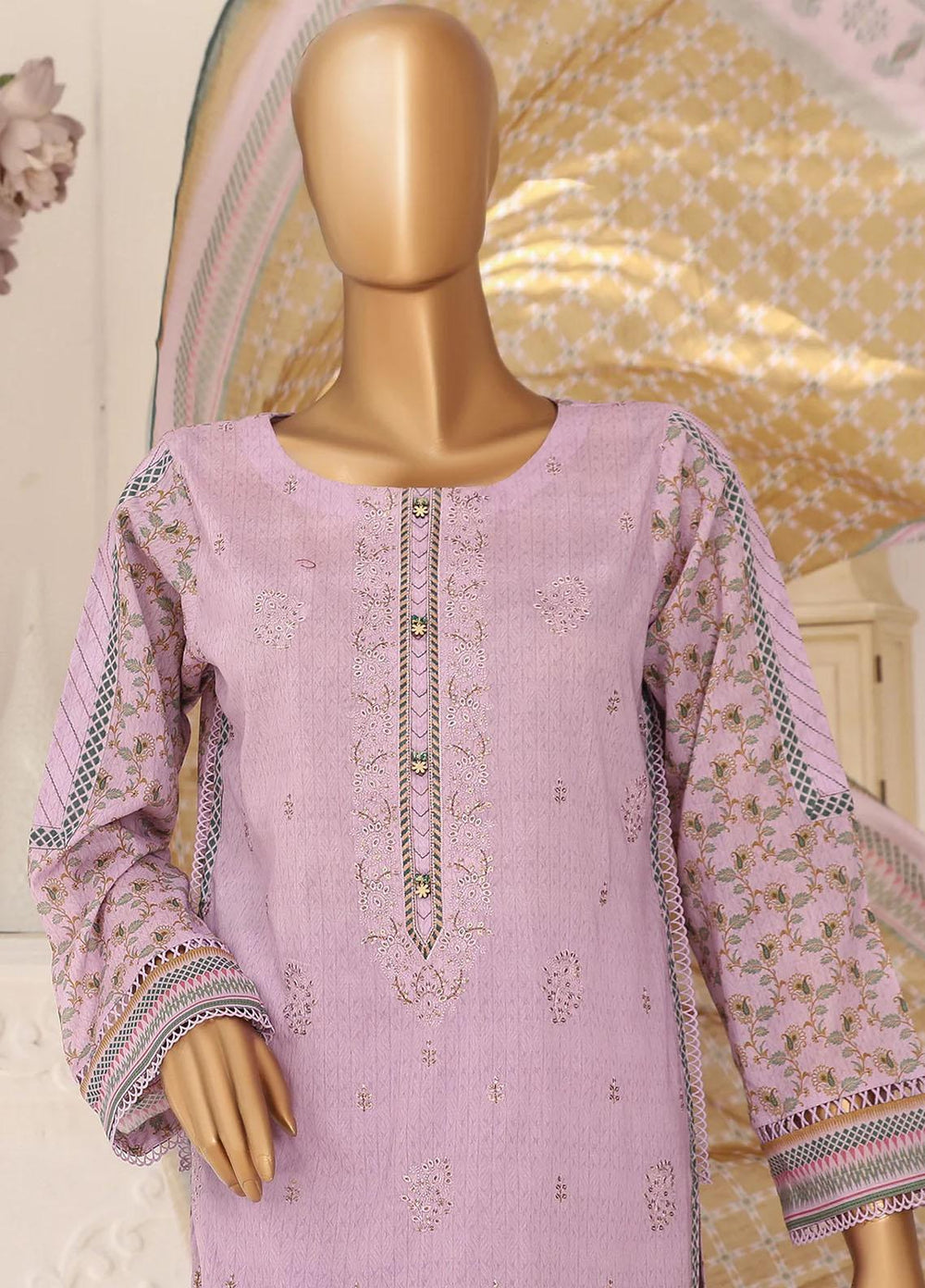 HZ Textiles Embroidered Lawn Suits Unstitched 3 Piece HZ23EK PEC-2365 - Summer Collection