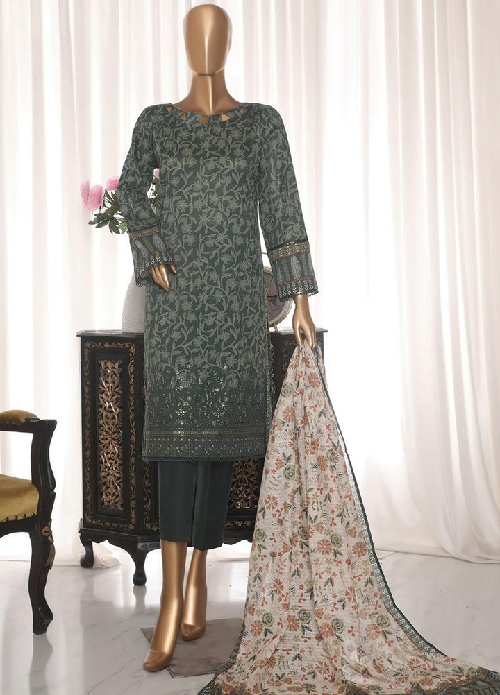 HZ Textiles Embroidered Lawn Suits Unstitched 3 Piece HZ23EK PEC-2367 - Summer Collection