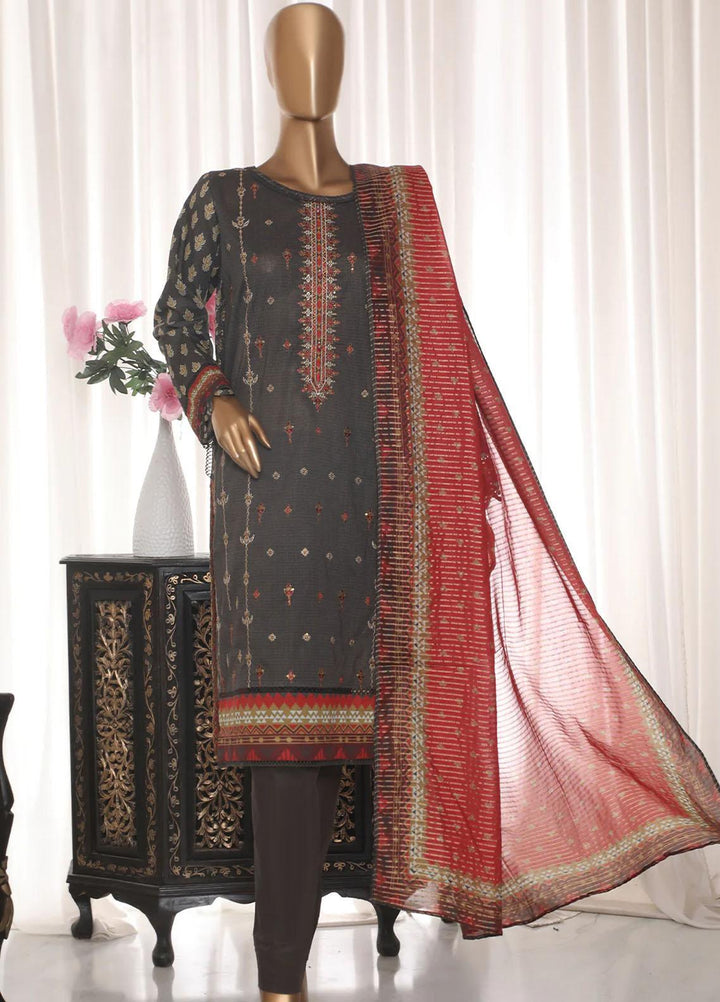 HZ Textiles Embroidered Lawn Suits Unstitched 3 Piece HZ23EK PEC-2369 - Summer Collection