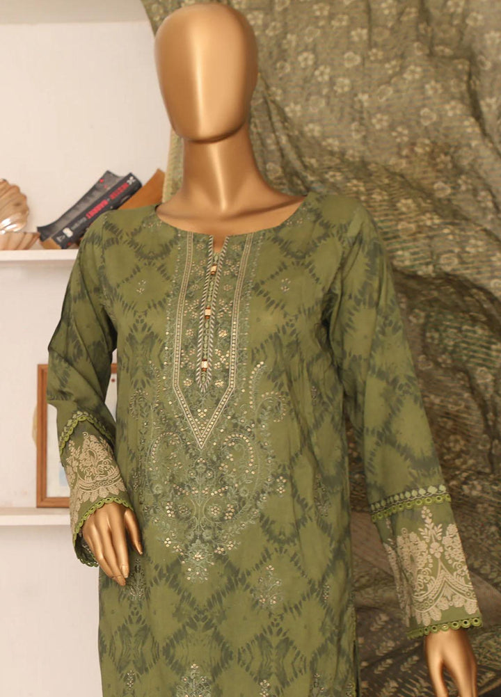 HZ Textiles Embroidered Lawn Suits Unstitched 3 Piece HZ23EK PEC-2374 - Summer Collection