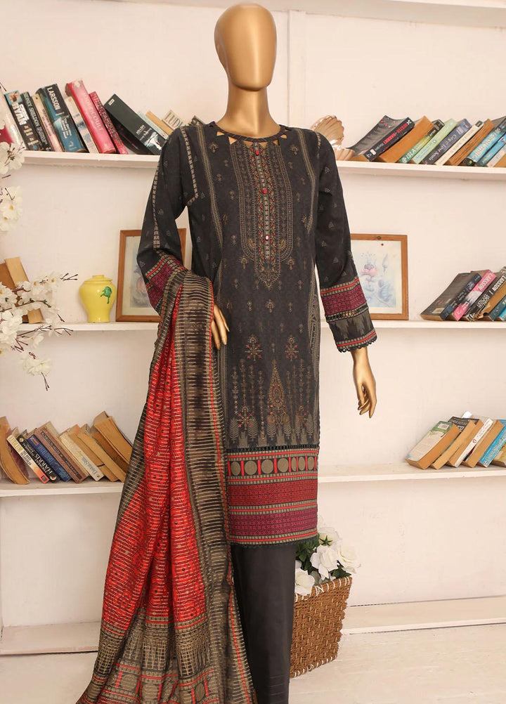 HZ Textiles Embroidered Lawn Suits Unstitched 3 Piece HZ23EK PEC-2377 - Summer Collection