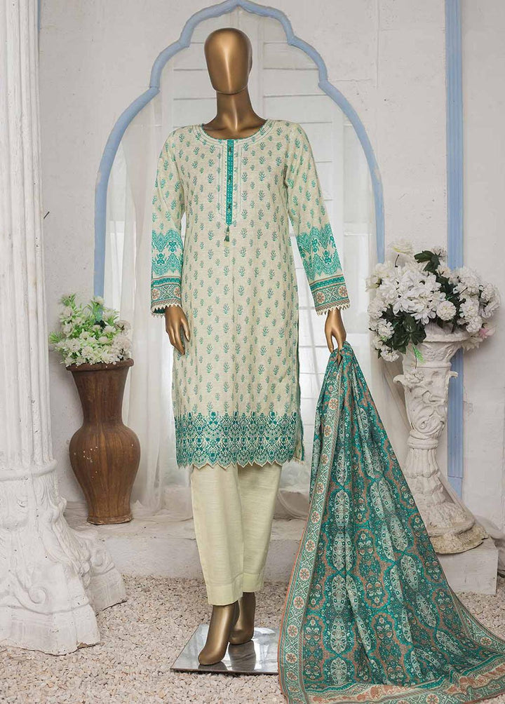 HZ Textiles Embroidered Khaddar Suits Unstitched 3 Piece HZ22PK PKE-2224 - Winter Collection