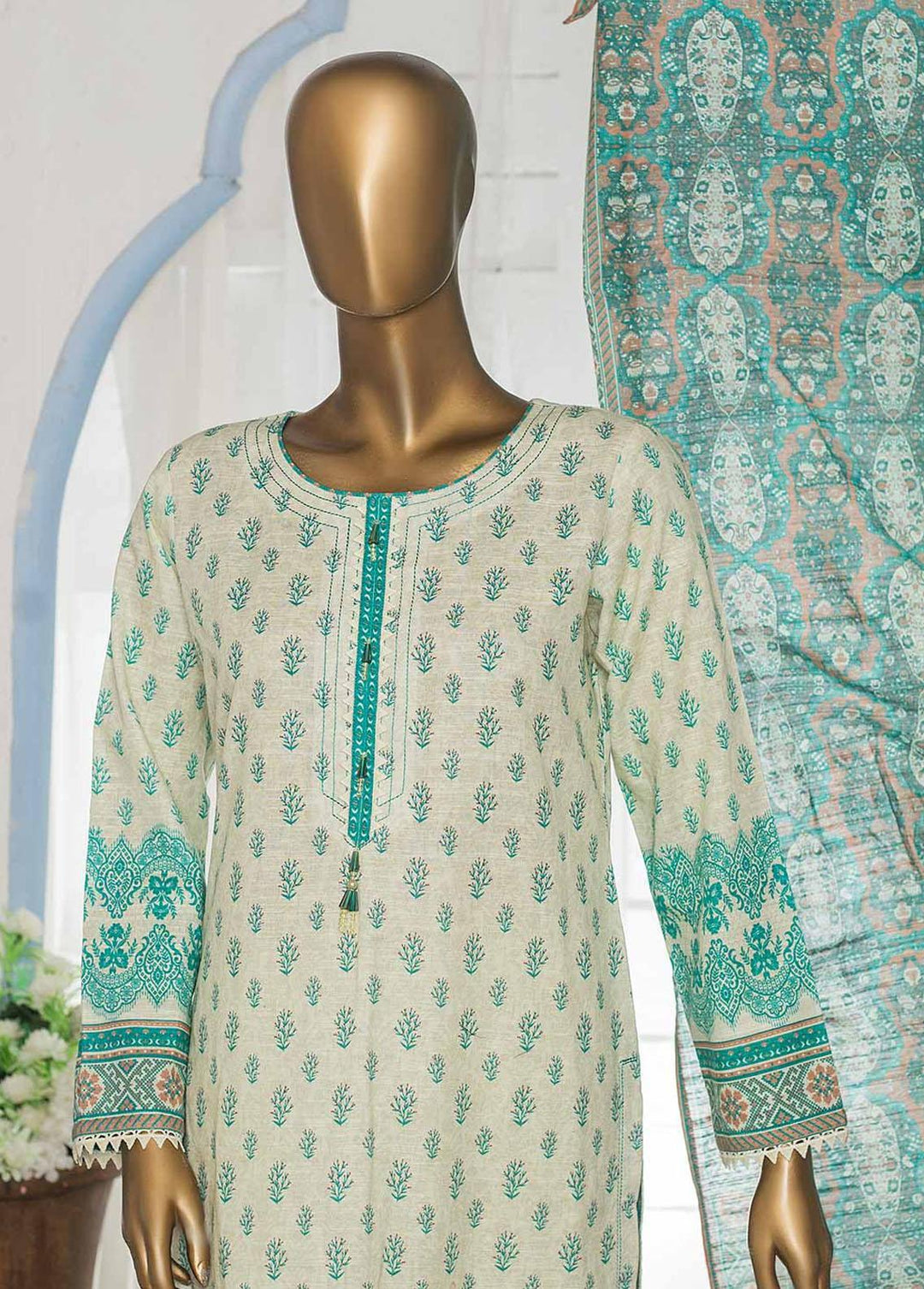 HZ Textiles Embroidered Khaddar Suits Unstitched 3 Piece HZ22PK PKE-2224 - Winter Collection