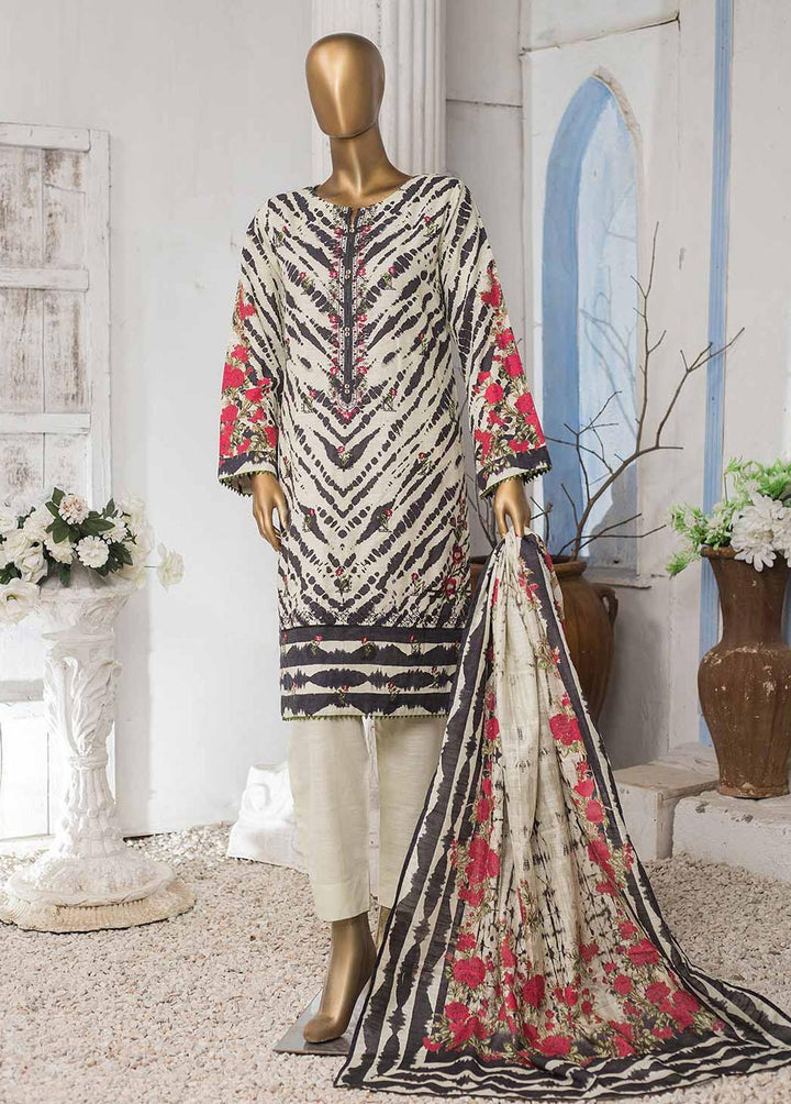 HZ Textiles Embroidered Khaddar Suits Unstitched 3 Piece HZ22PK PKE-2233 - Winter Collection