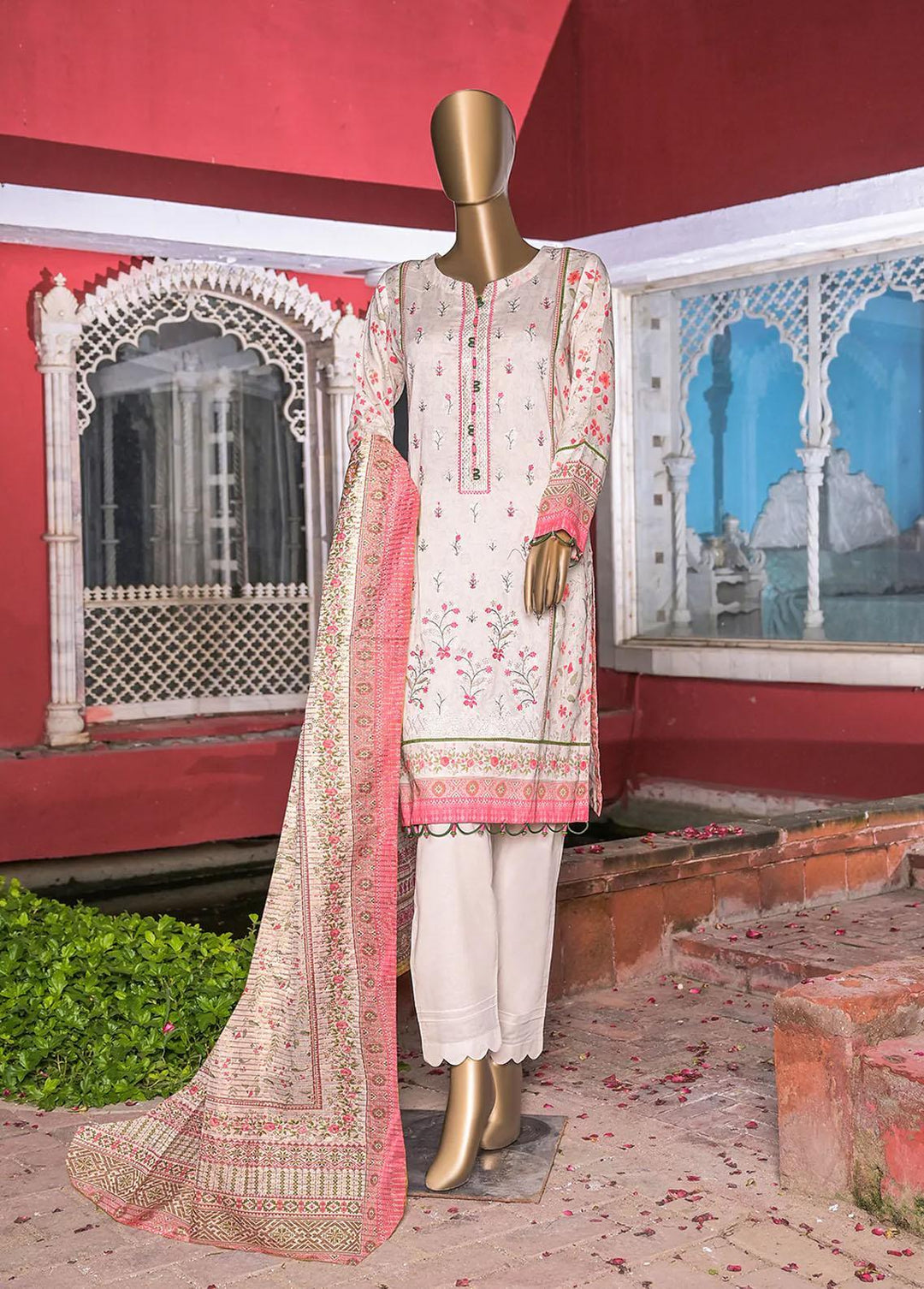 HZ Textiles Embroidered Cotton Suits Unstitched 3 Piece HZ22MS PEC-0310 - Mid Summer Collection