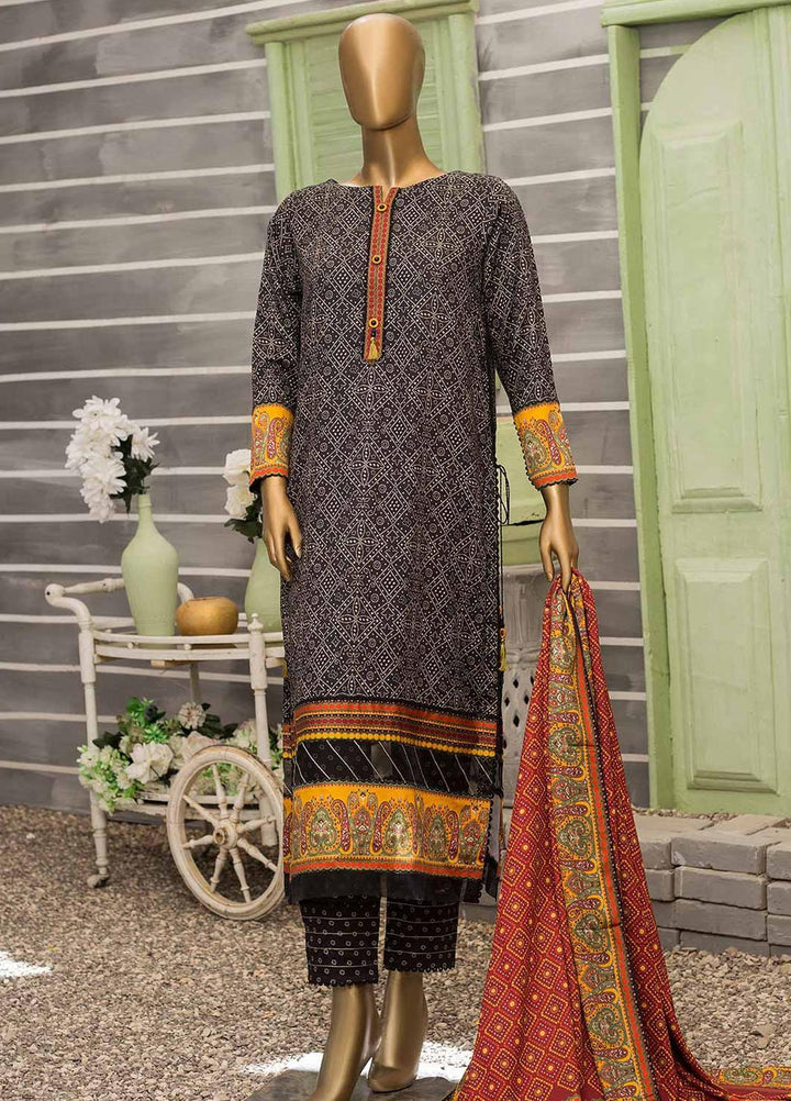 HZ Textiles Printed Viscose Suits Unstitched 3 Piece HZ22WS PSW-03 - Winter Collection