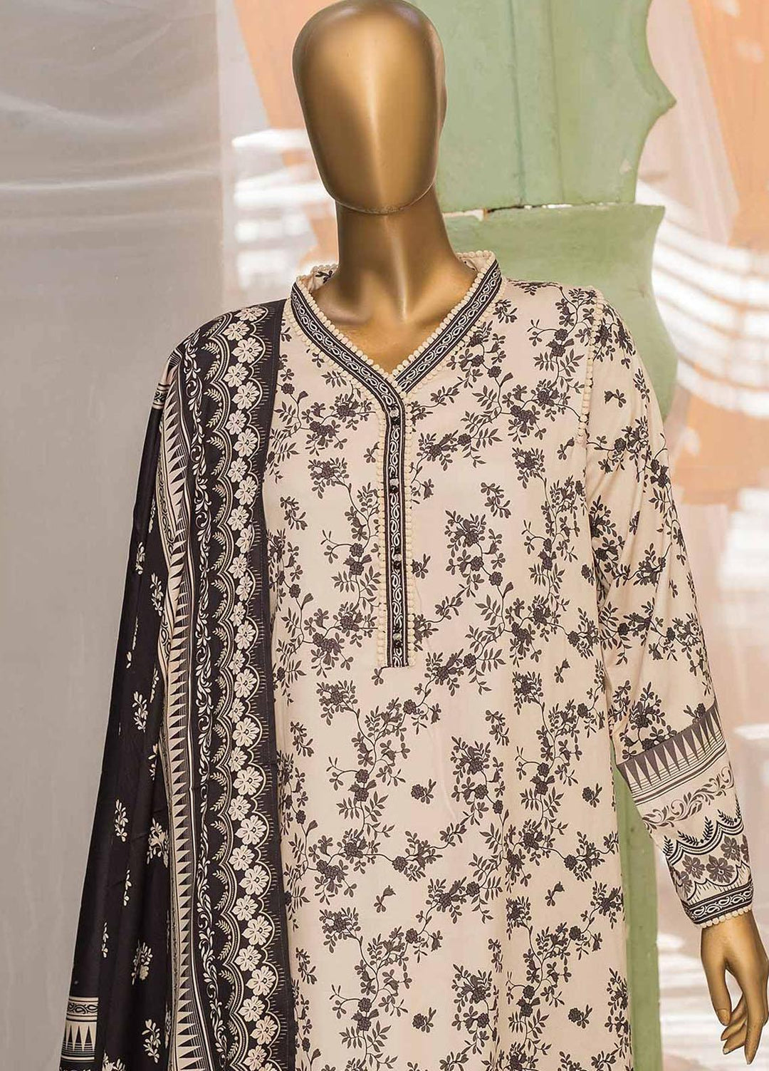 HZ Textiles Printed Viscose Suits Unstitched 3 Piece HZ22WS PSW-04 - Winter Collection