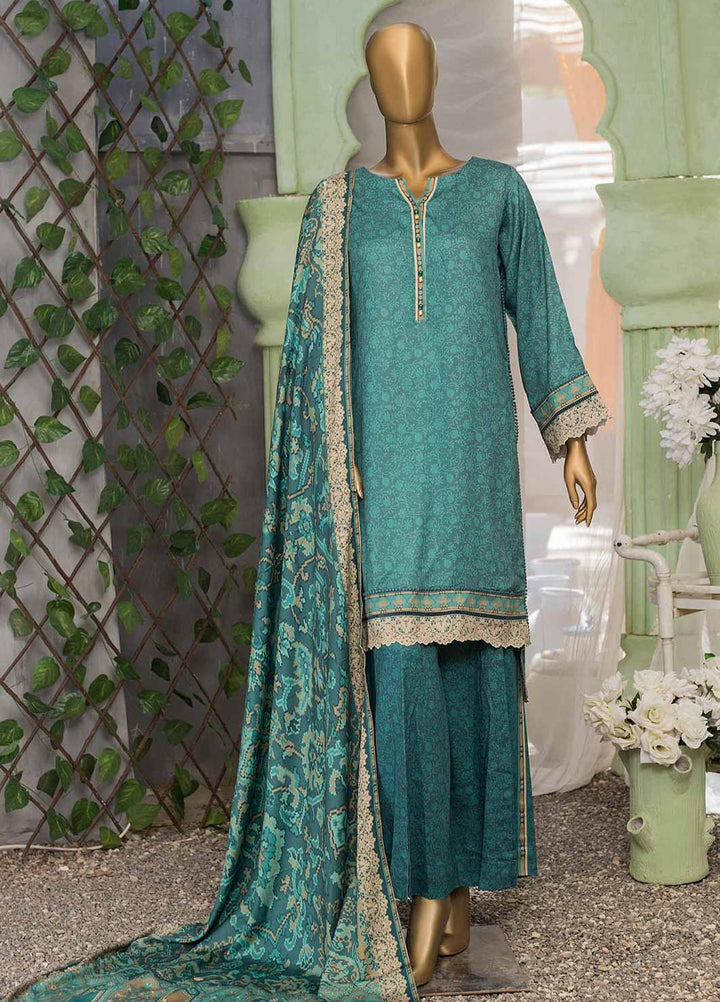 HZ Textiles Printed Viscose Suits Unstitched 3 Piece HZ22WS PSW-09 - Winter Collection