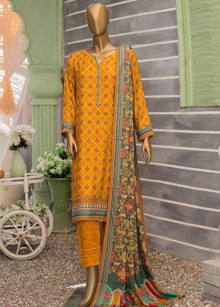 HZ Textiles Printed Viscose Suits Unstitched 3 Piece HZ22WS PSW-10 - Winter Collection