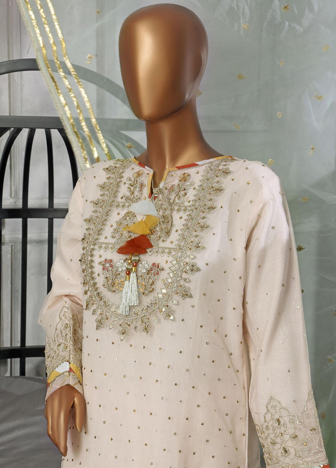 HZ Textiles Luxury Pret Embroidered Organza 2 Piece Suit HZ22PRT HZK 01 A