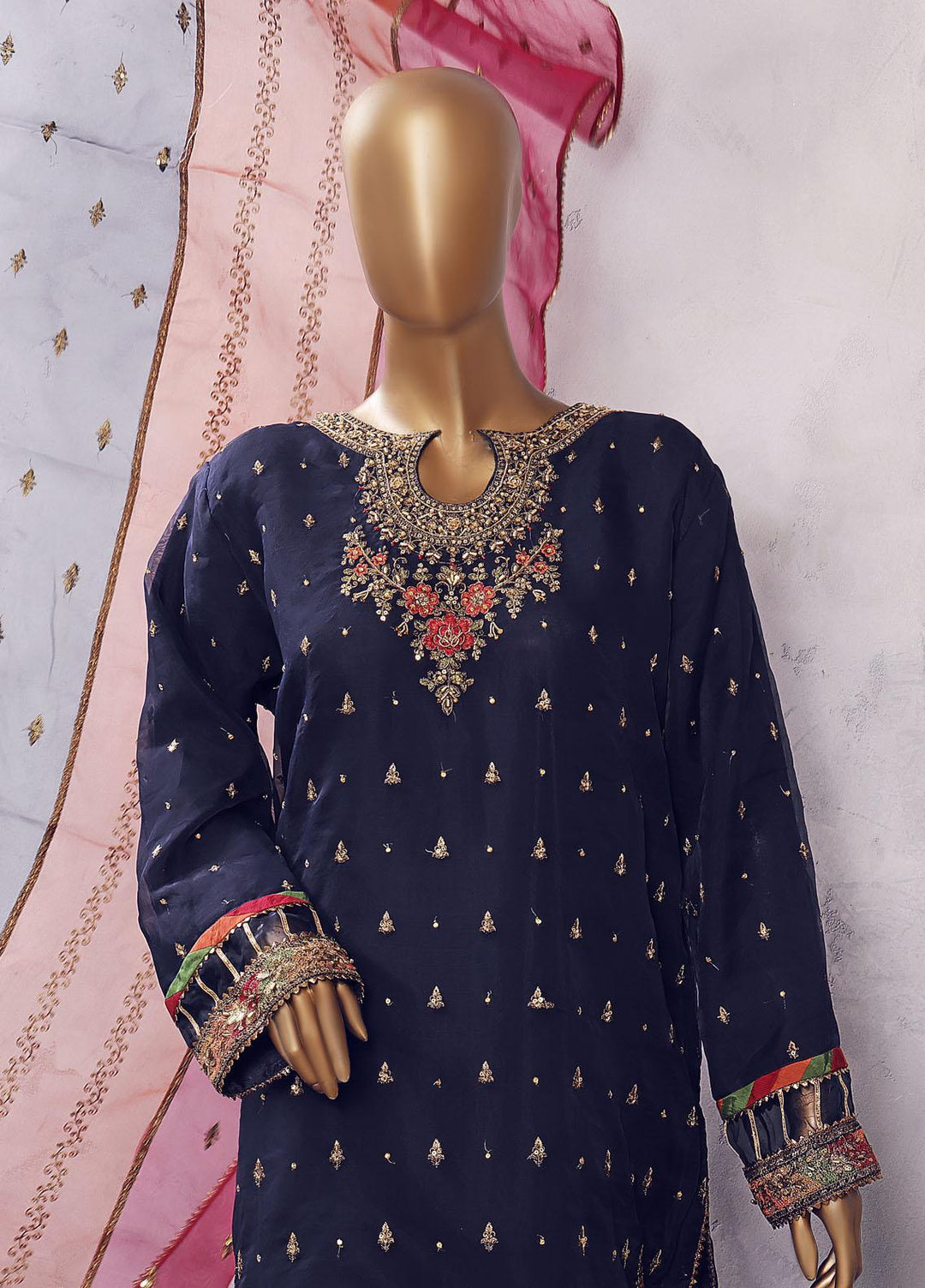 HZ Textiles Luxury Pret Embroidered Organza 2 Piece Suit HZ22PRT HZK 32 B