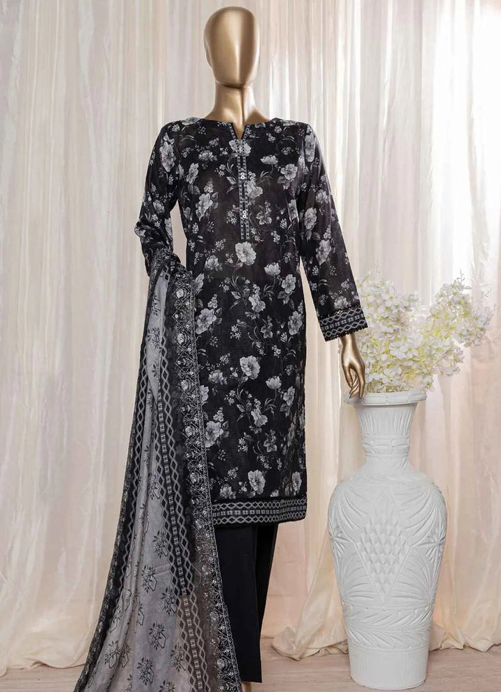 HZ Textiles Pret Embroidered Lawn 3 Piece Suit REC-124