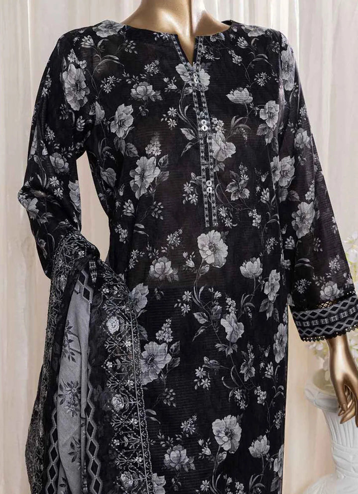 HZ Textiles Pret Embroidered Lawn 3 Piece Suit REC-124