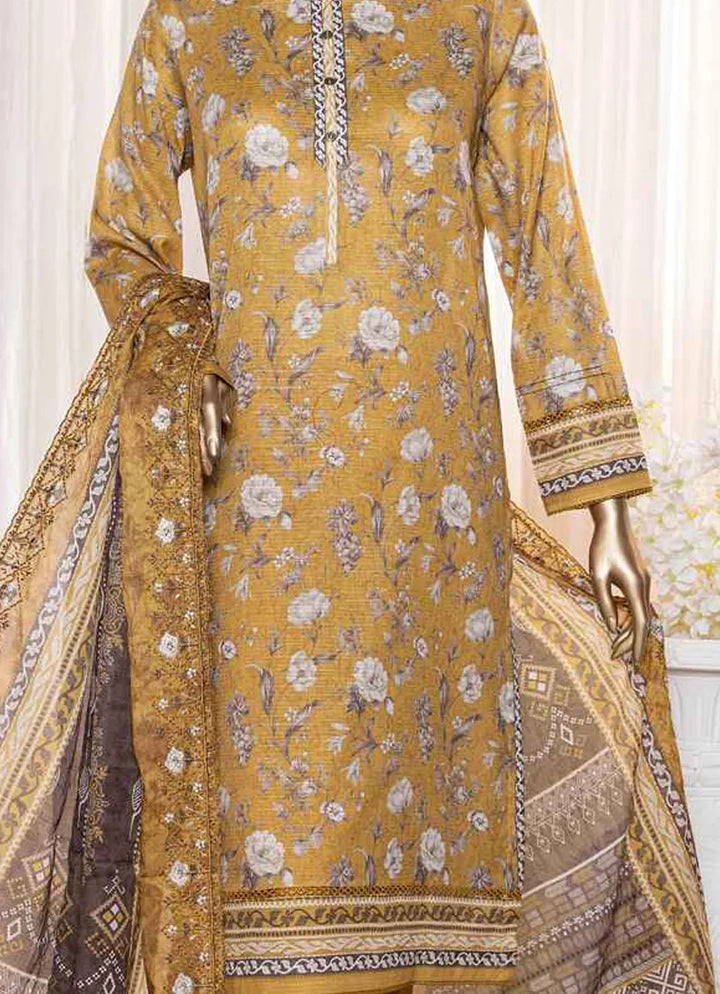 HZ Textiles Pret Embroidered Lawn 3 Piece Suit REC-125