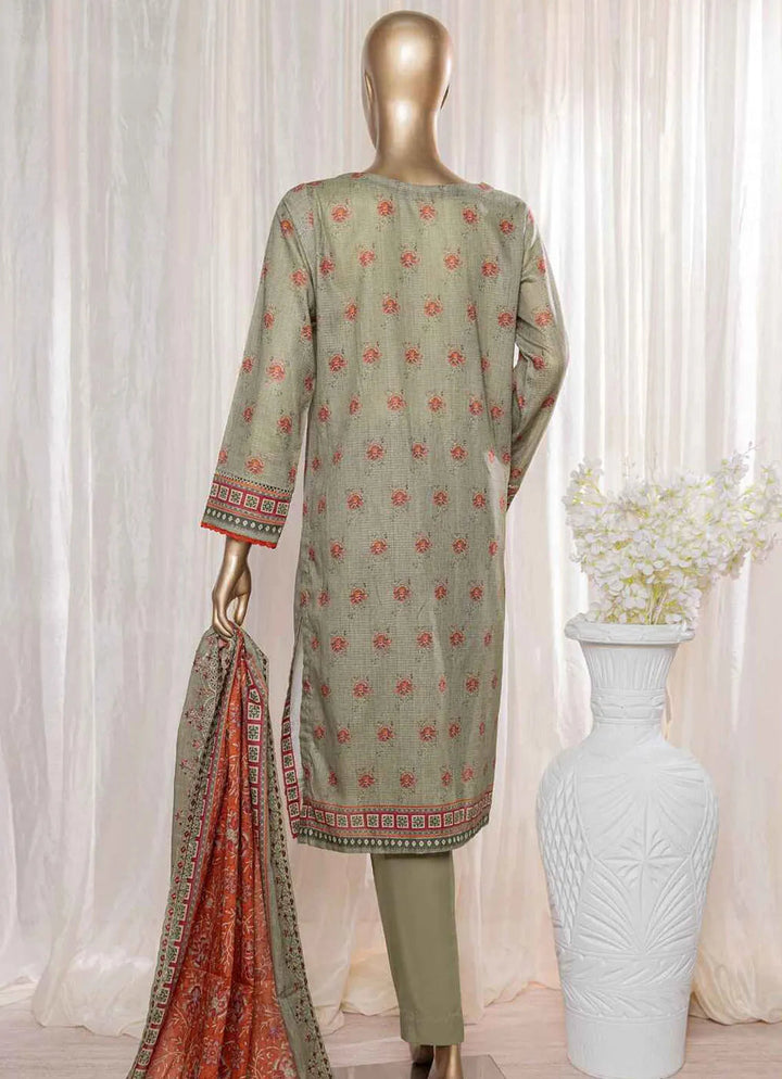 HZ Textiles Pret Embroidered Lawn 3 Piece Suit REC-126
