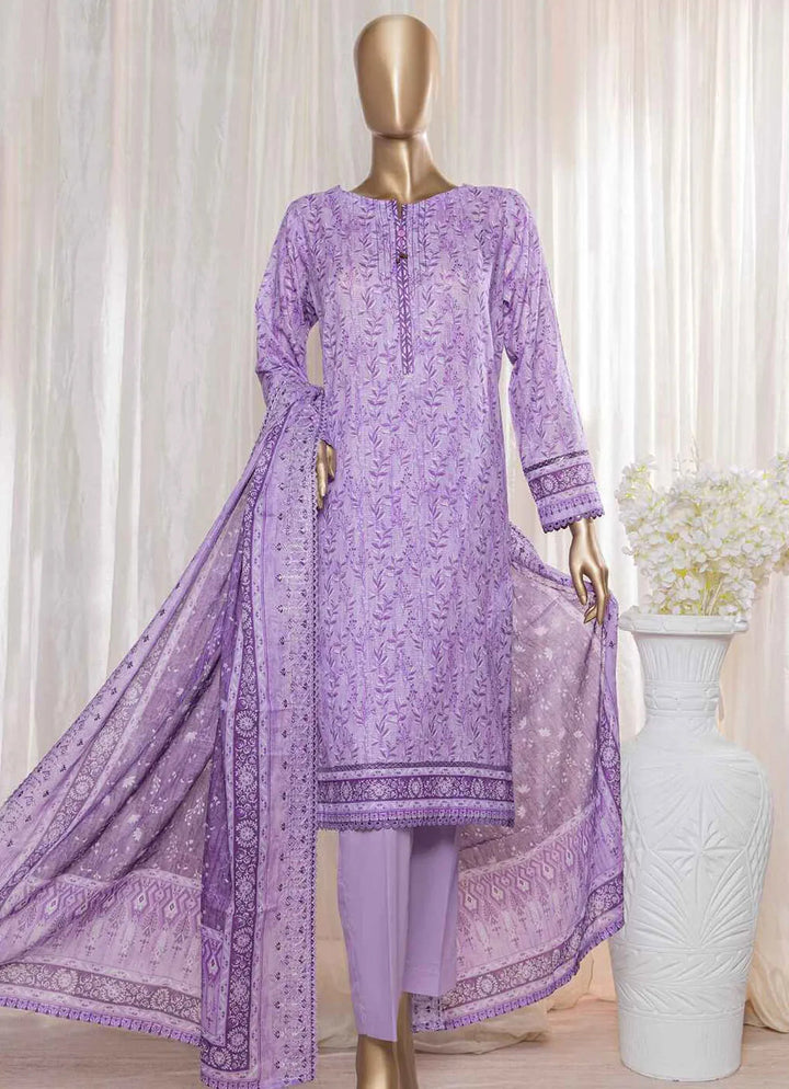 HZ Textiles Pret Embroidered Lawn 3 Piece Suit REC-127