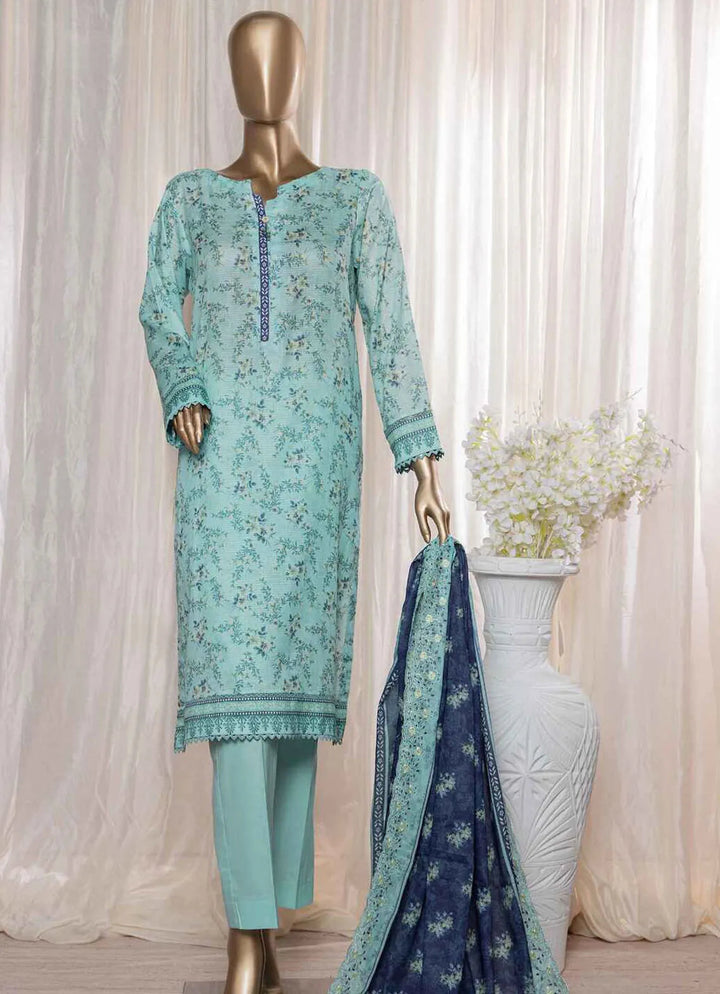 HZ Textiles Pret Embroidered Lawn 3 Piece Suit REC-130