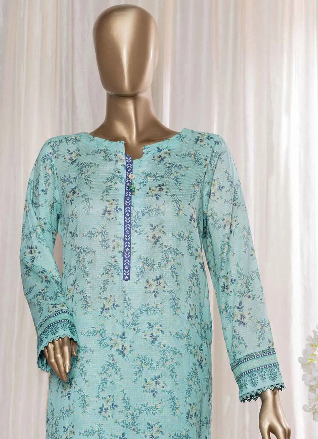 HZ Textiles Pret Embroidered Lawn 3 Piece Suit REC-130