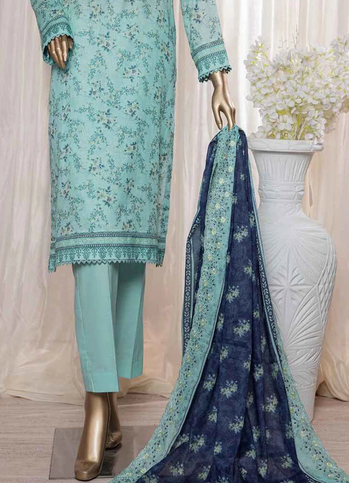 HZ Textiles Pret Embroidered Lawn 3 Piece Suit REC-130