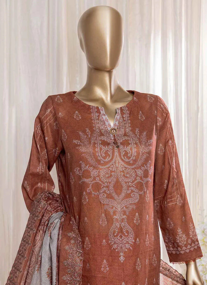 HZ Textiles Pret Embroidered Lawn 3 Piece Suit REC-132