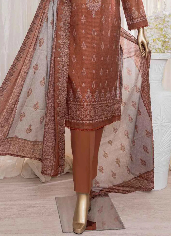 HZ Textiles Pret Embroidered Lawn 3 Piece Suit REC-132