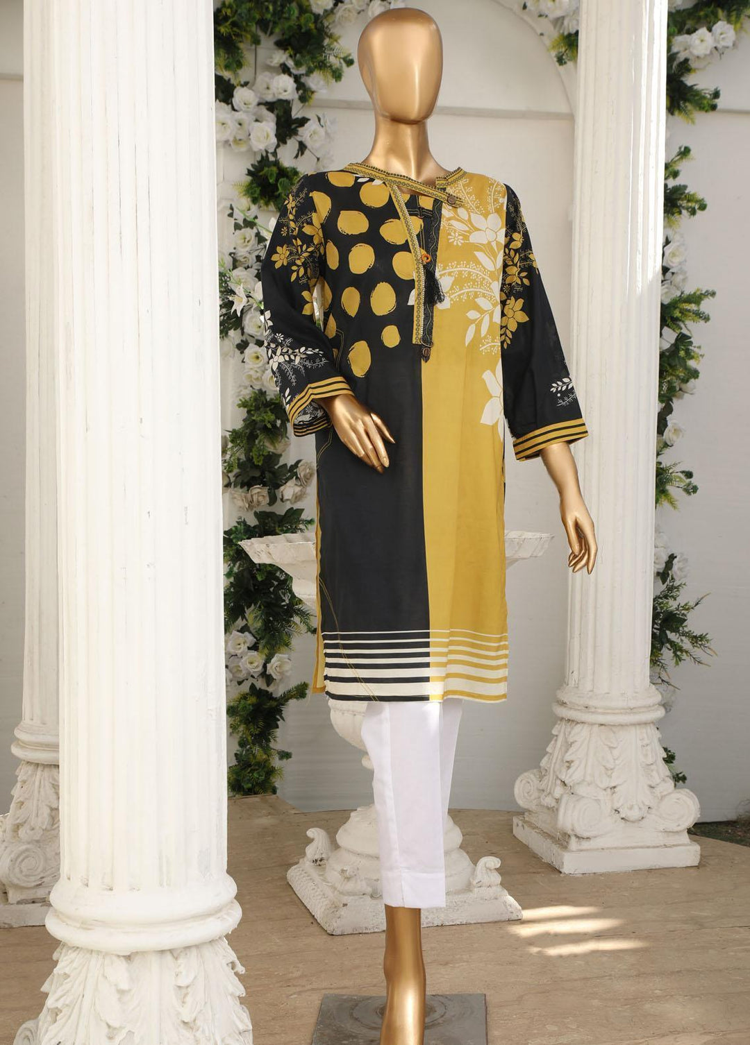 HZ Textiles Pret Printed Lawn Kurti HZ23OT D-16
