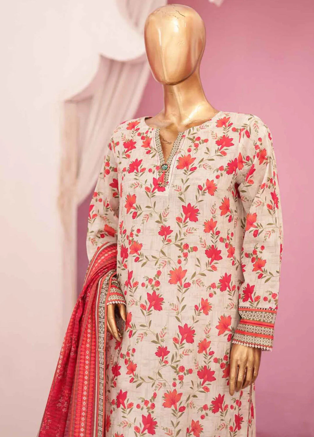 HZ Textiles Pret Printed Lawn 3 Piece Suit PSL-426