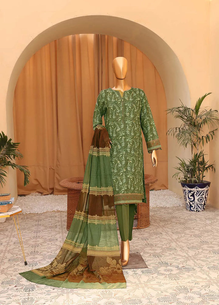 Hz Textiles Printed Cotton Suits Unstitched 3 Piece HZ24TJ TJS-1148 - Fall Collection