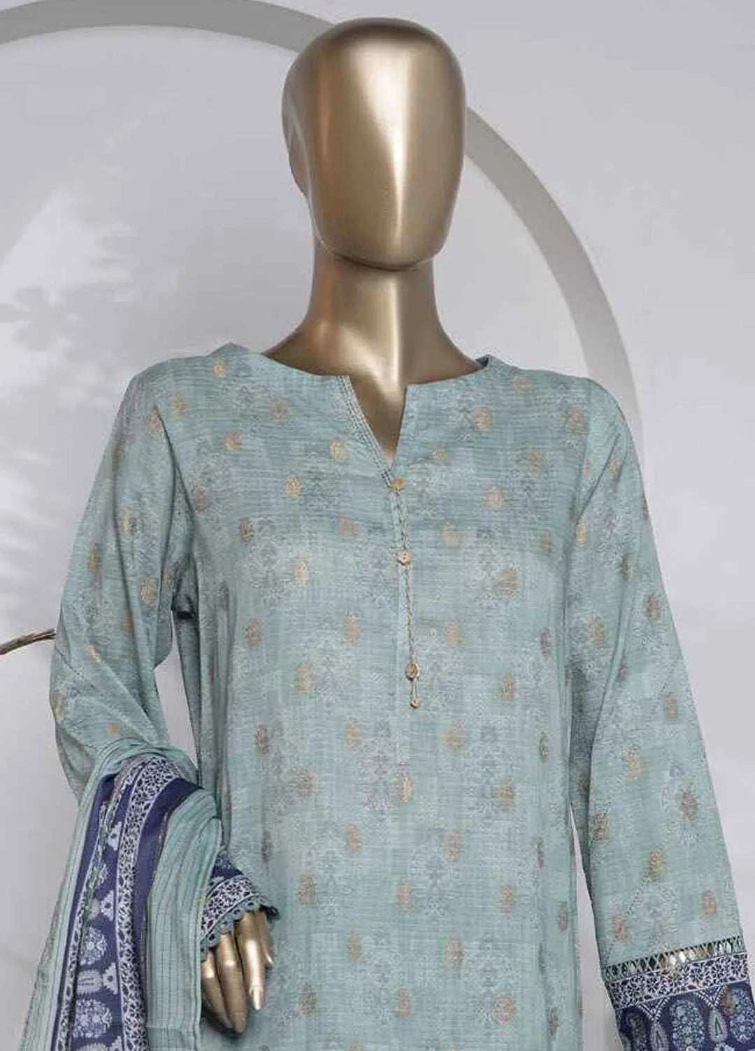 Hz Textiles Printed Jacquard Suit Unstitched 3 Piece HZ24TJ P-1031 - Winter Collection
