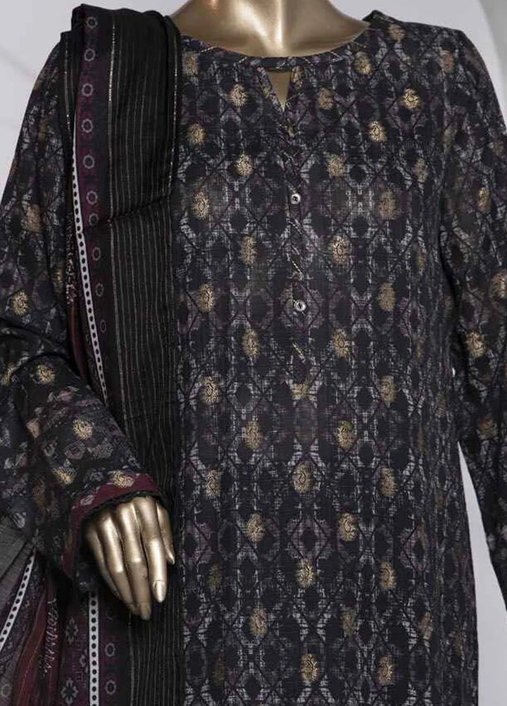 Hz Textiles Printed Jacquard Suit Unstitched 3 Piece HZ24TJ P-1033 - Winter Collection