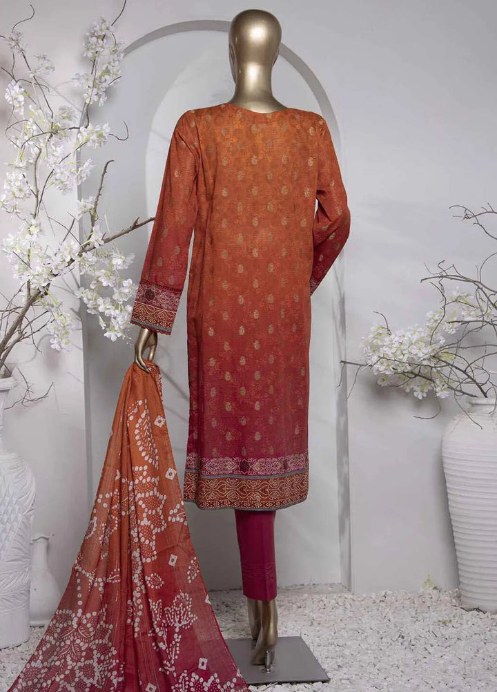 Hz Textiles Printed Jacquard Suit Unstitched 3 Piece HZ24TJ P-1034 - Winter Collection