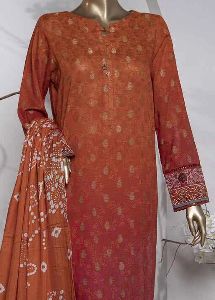 Hz Textiles Printed Jacquard Suit Unstitched 3 Piece HZ24TJ P-1034 - Winter Collection