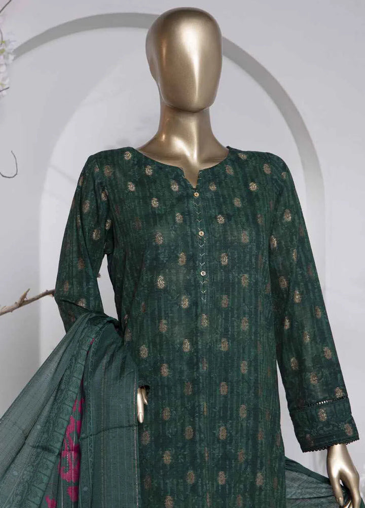 Hz Textiles Printed Jacquard Suit Unstitched 3 Piece HZ24TJ P-1037 - Winter Collection