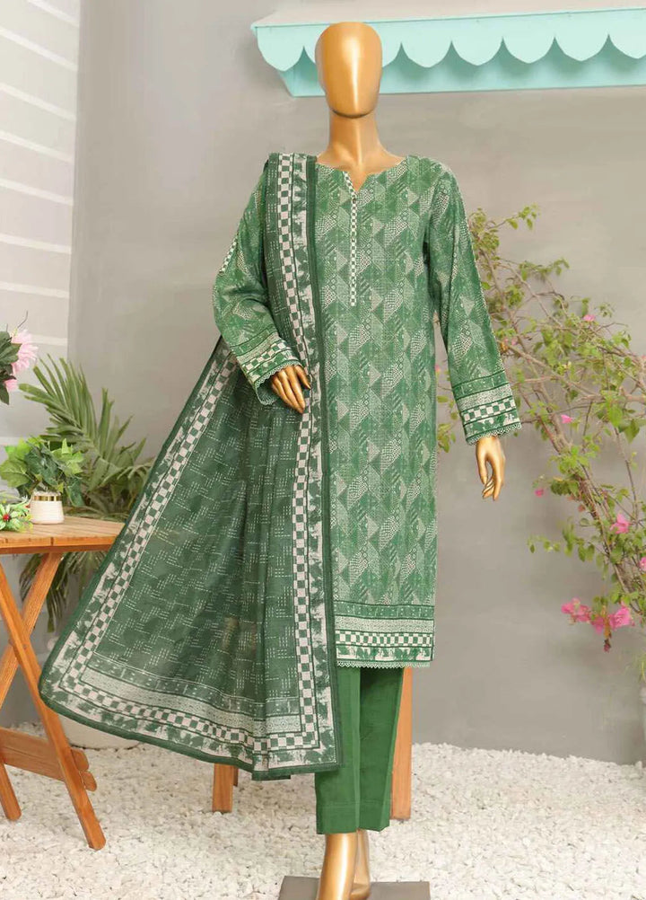 Hz Textiles  Printed Khaddar Suit Unstitched 3 Piece HZ24KW PKP-46 Vol02 - Winter Collection