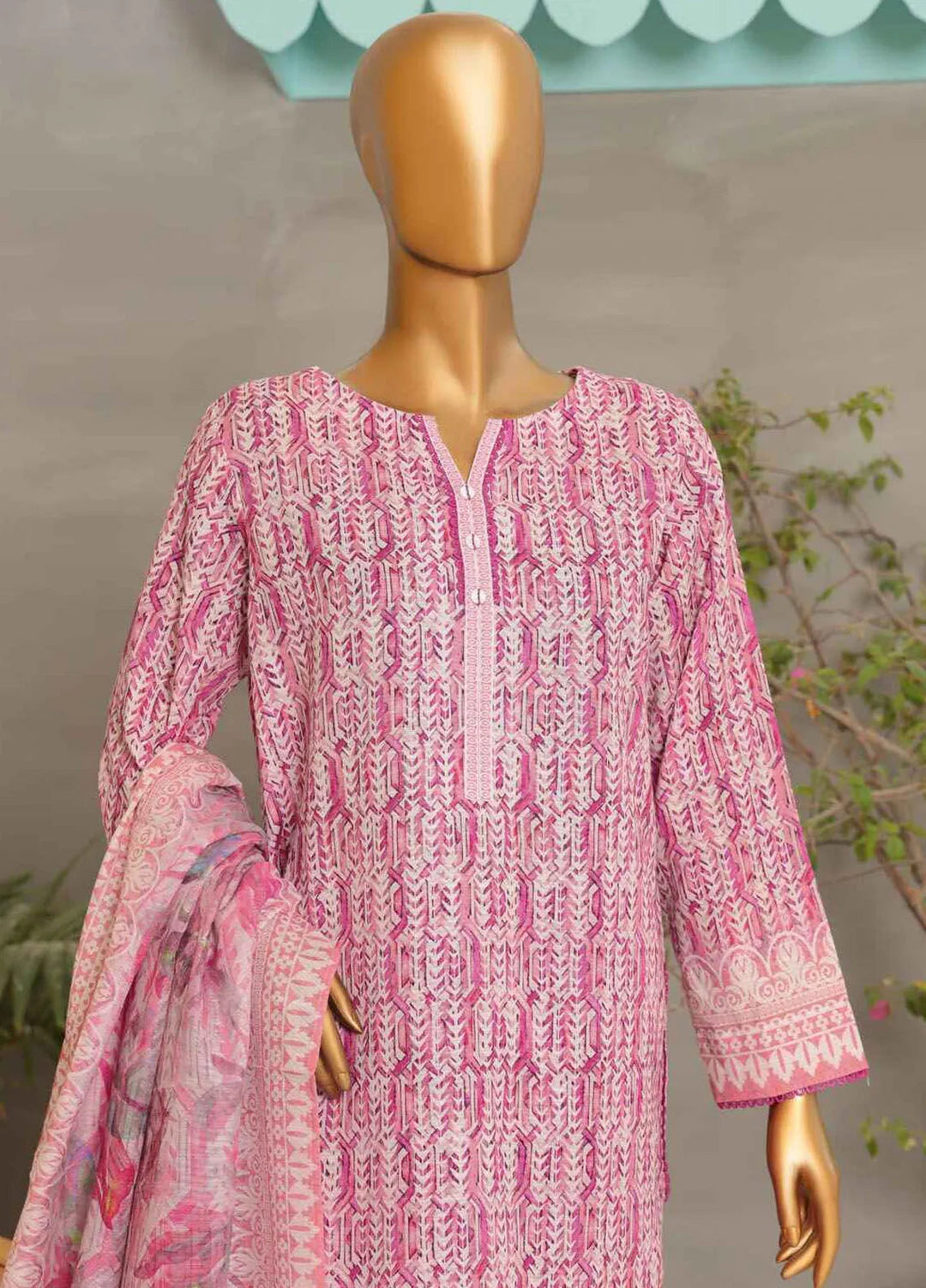 Hz Textiles  Printed Khaddar Suit Unstitched 3 Piece HZ24KW PKP-47 Vol02 - Winter Collection
