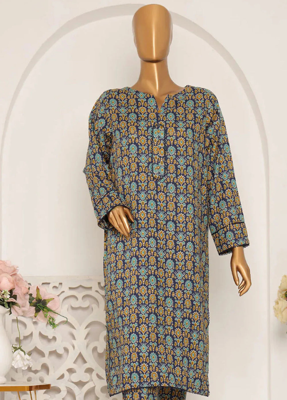 HZ Textiles Printed Khaddar Suits Unstitched 2 Piece HZ25KS KSP-21B - Winter Collection