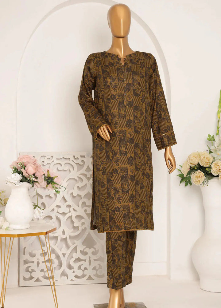 HZ Textiles Printed Khaddar Suits Unstitched 2 Piece HZ25KS KSP-22B - Winter Collection