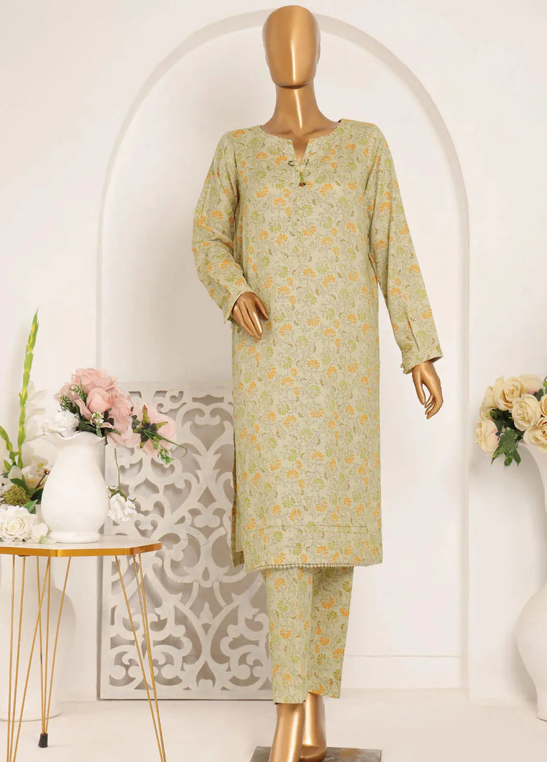 HZ Textiles Printed Khaddar Suits Unstitched 2 Piece HZ25KS KSP-23A - Winter Collection