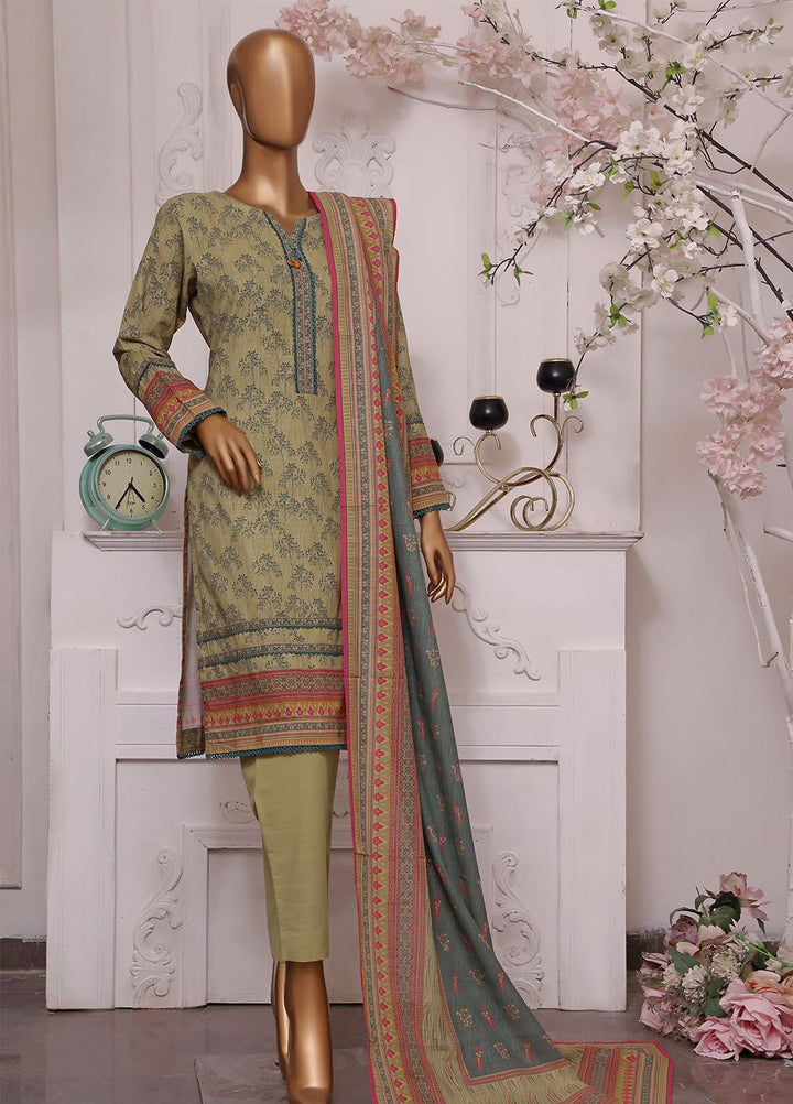 HZ Textiles Printed Khaddar Suits Unstitched 3 Piece HZ22EK PKC-2206 - Winter Collection