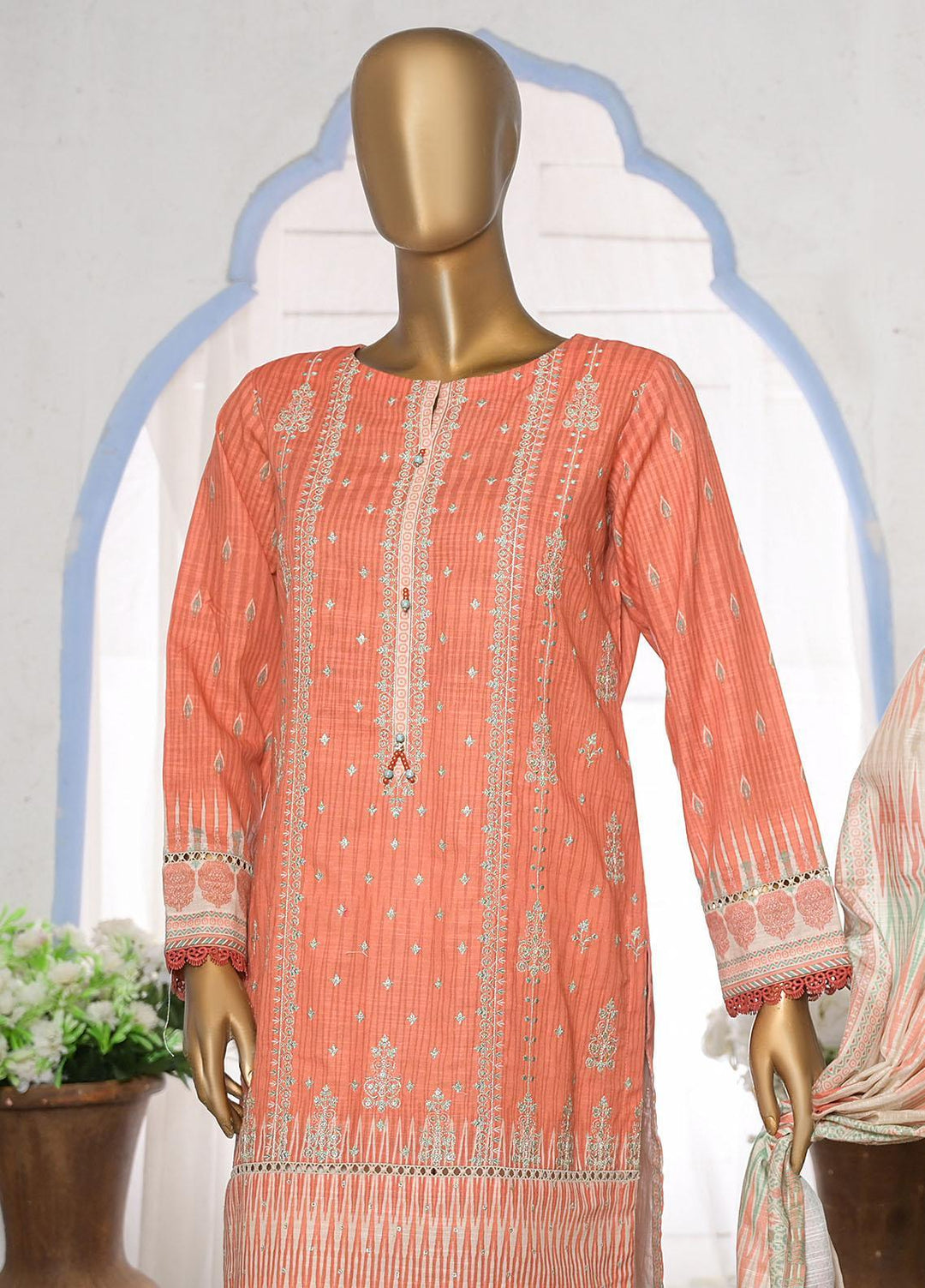HZ Textiles Printed Khaddar Suits Unstitched 3 Piece HZ22EK PKE-2207 - Winter Collection