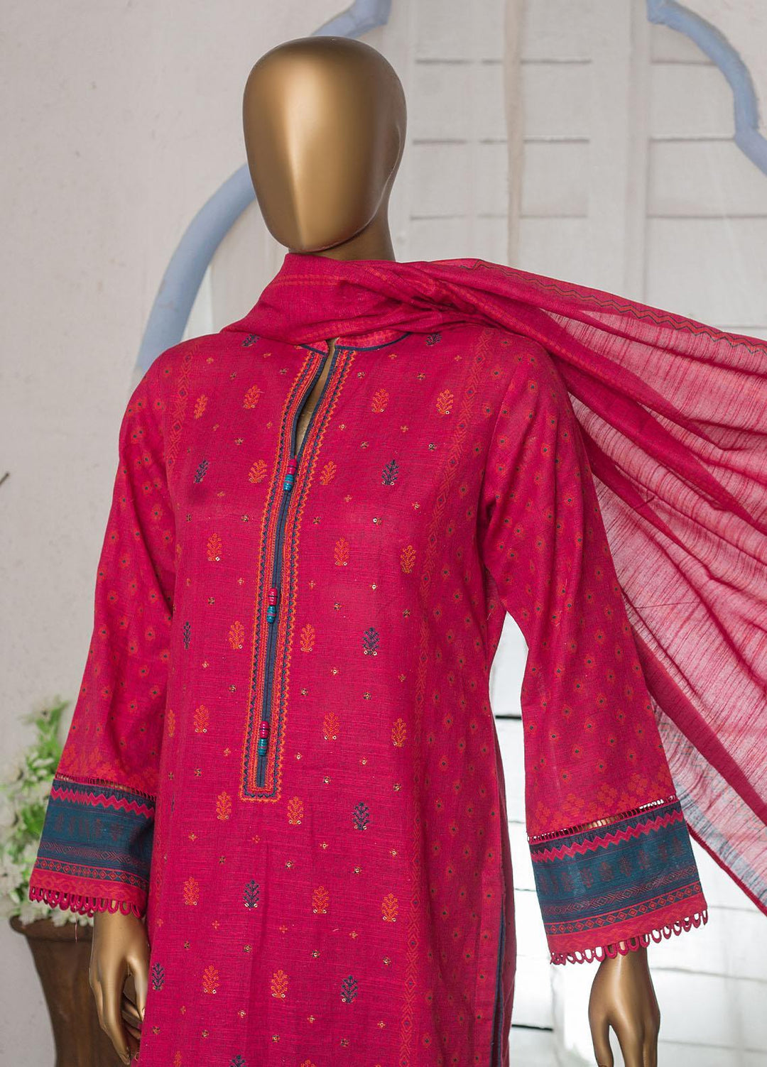 HZ Textiles Printed Khaddar Suits Unstitched 3 Piece HZ22EK PKE-2215 - Winter Collection