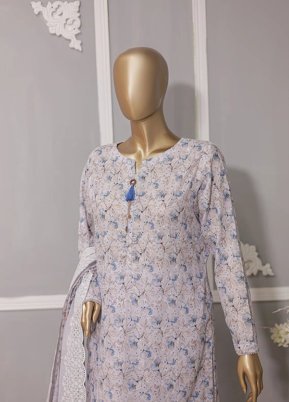 HZ Textiles Printed Lawn Suit Unstitched 3 Piece HZ24D PDE-737 - Summer Collection