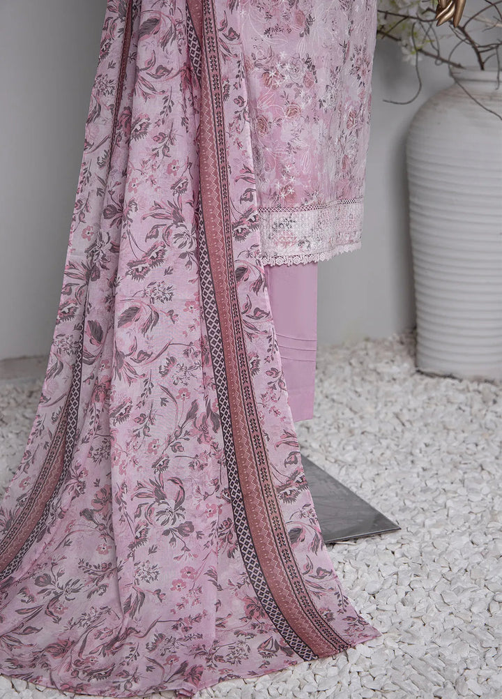 HZ Textiles Printed Lawn Suit Unstitched 3 Piece HZ24D PDE-798 - Summer Collection