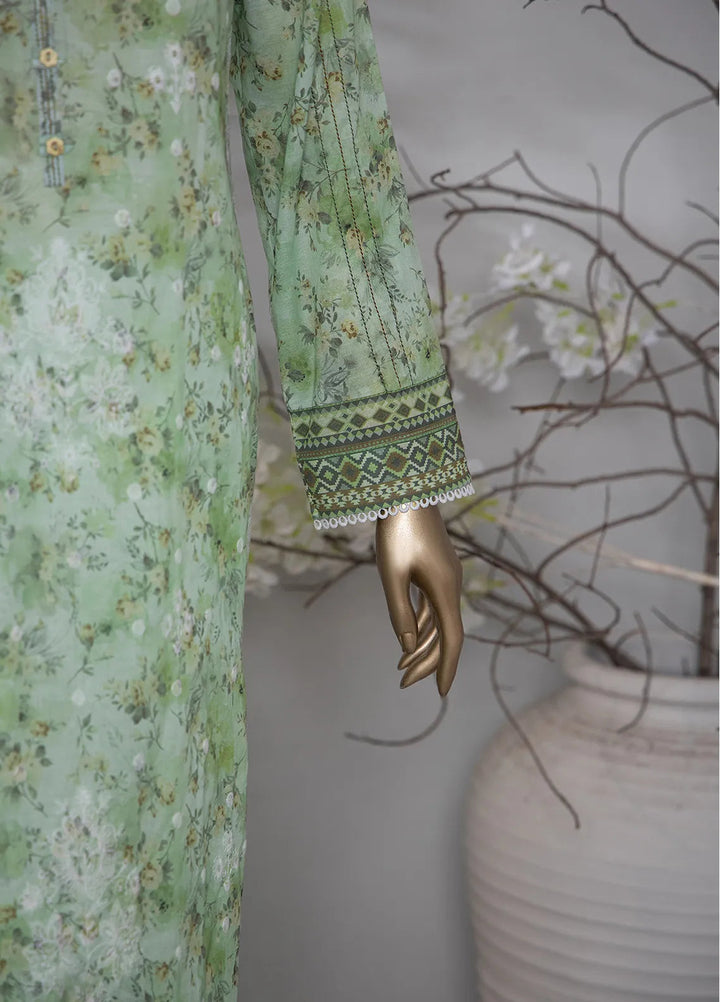 HZ Textiles Printed Lawn Suit Unstitched 3 Piece HZ24D PDE-800 - Summer Collection