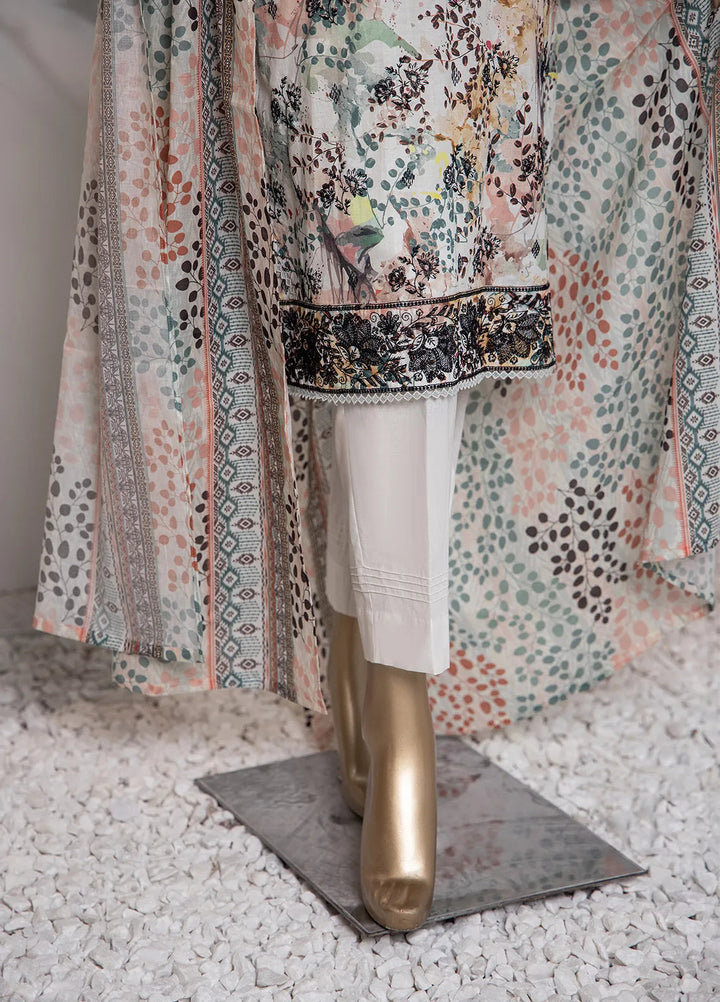 HZ Textiles Printed Lawn Suit Unstitched 3 Piece HZ24D PDE-802 - Summer Collection