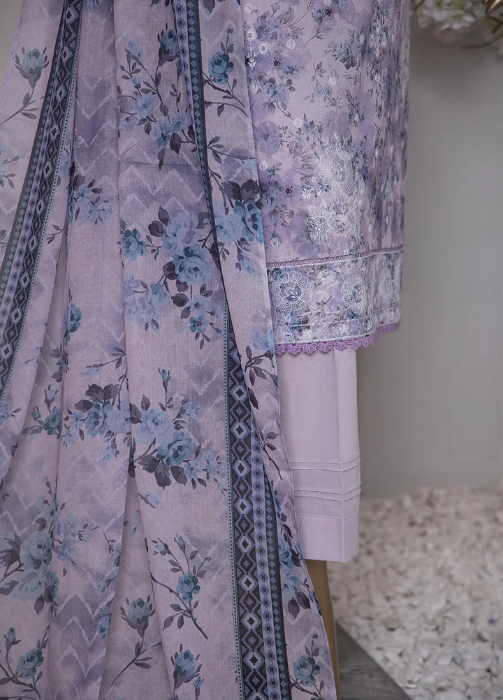 HZ Textiles Printed Lawn Suit Unstitched 3 Piece HZ24D PDE-809 - Summer Collection