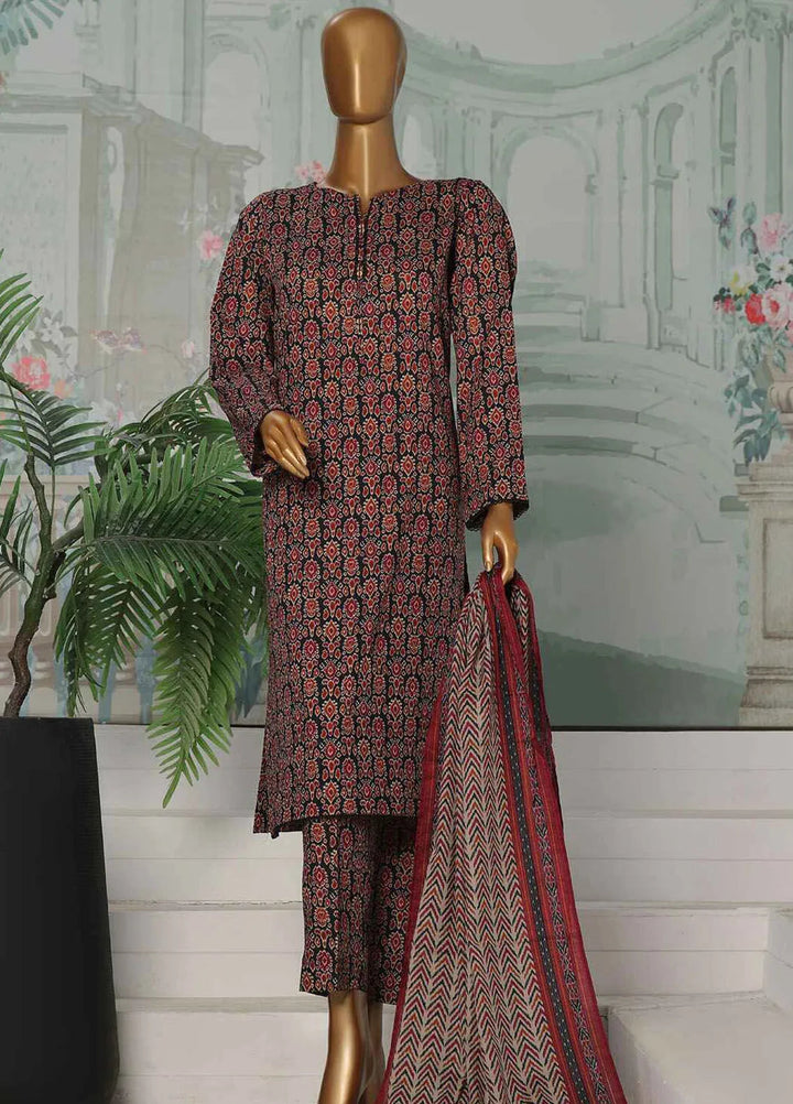 Hz Textiles Printed Lawn Suit Unstitched 3 Piece HZ24PA PCC-225-A - Summer Collection
