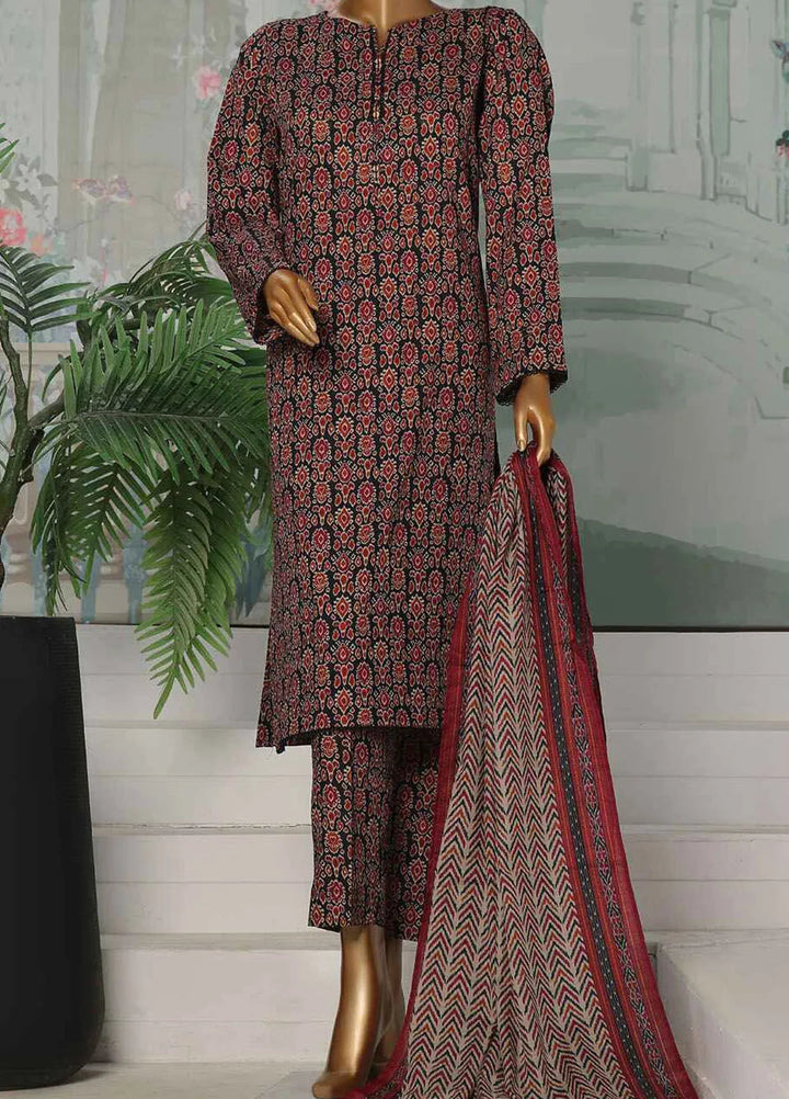Hz Textiles Printed Lawn Suit Unstitched 3 Piece HZ24PA PCC-225-A - Summer Collection