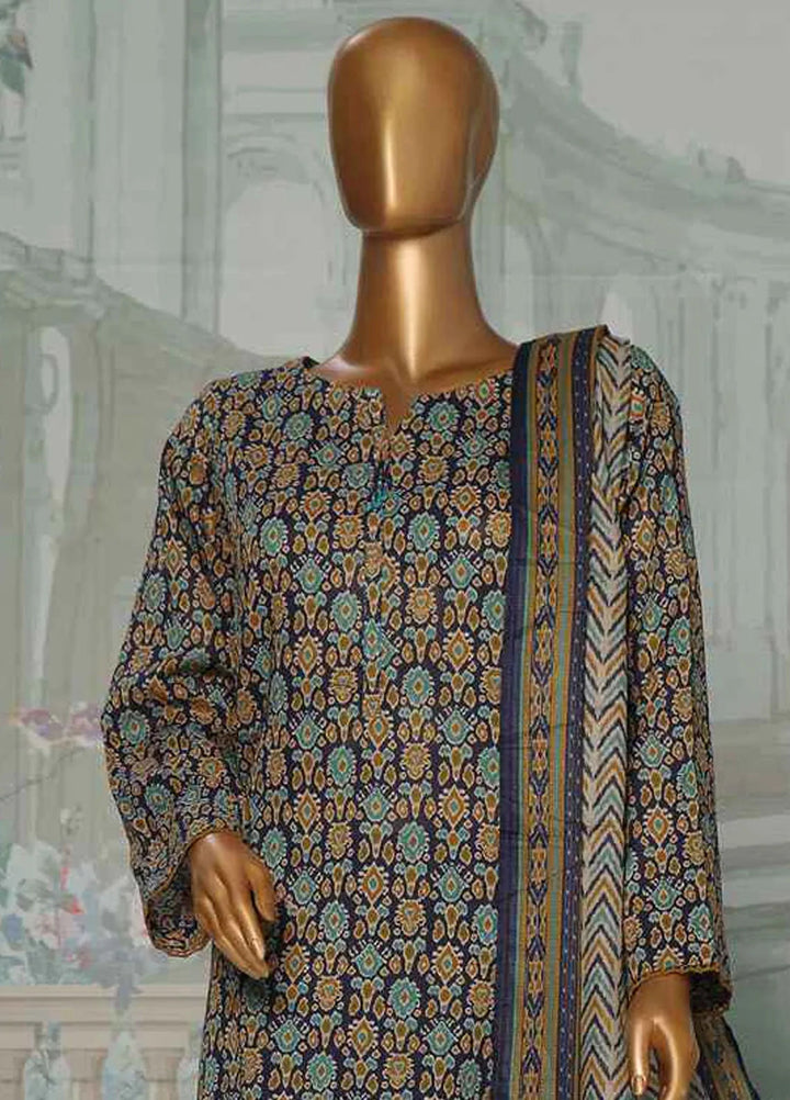Hz Textiles Printed Lawn Suit Unstitched 3 Piece HZ24PA PCC-225-B - Summer Collection