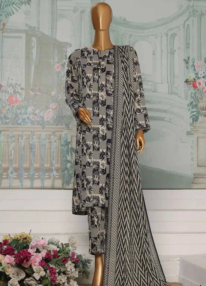 Hz Textiles Printed Lawn Suit Unstitched 3 Piece HZ24PA PCC-226-A - Summer Collection